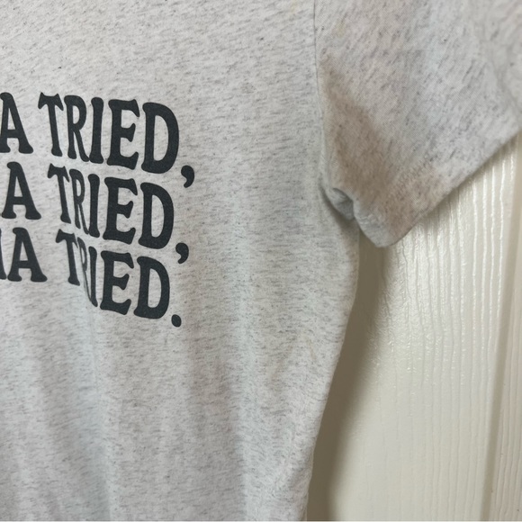 Basic “Mama Tried” White / Light Gray T-shirt - Picture 4 of 8